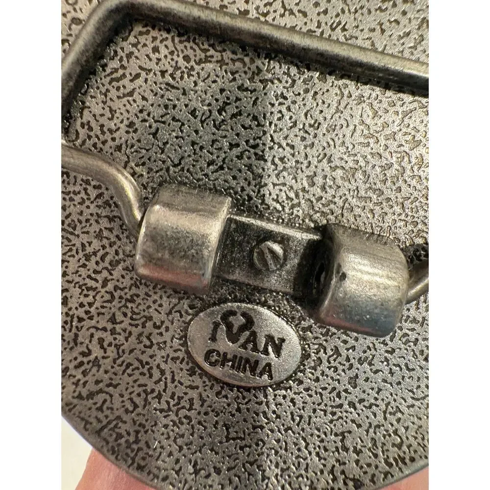 Vintage Pewter/Leather Ivan Belt Buckle